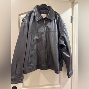 St. John’s Bay Men's Brown Leather Jacket xxl